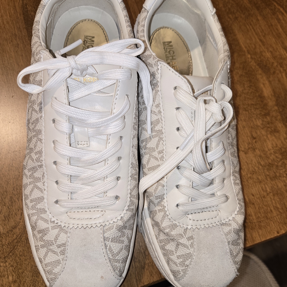 Michael Kors White and Gray Sneakers